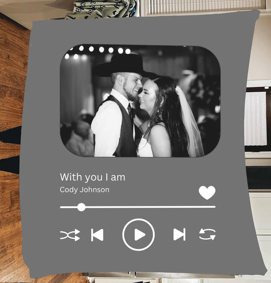 Custom Picture and Song Blanket