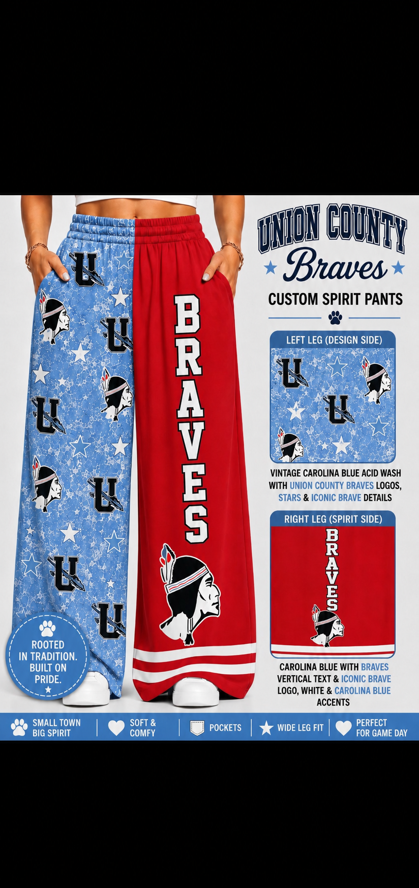 School Spirit Ribbed Knitted pants