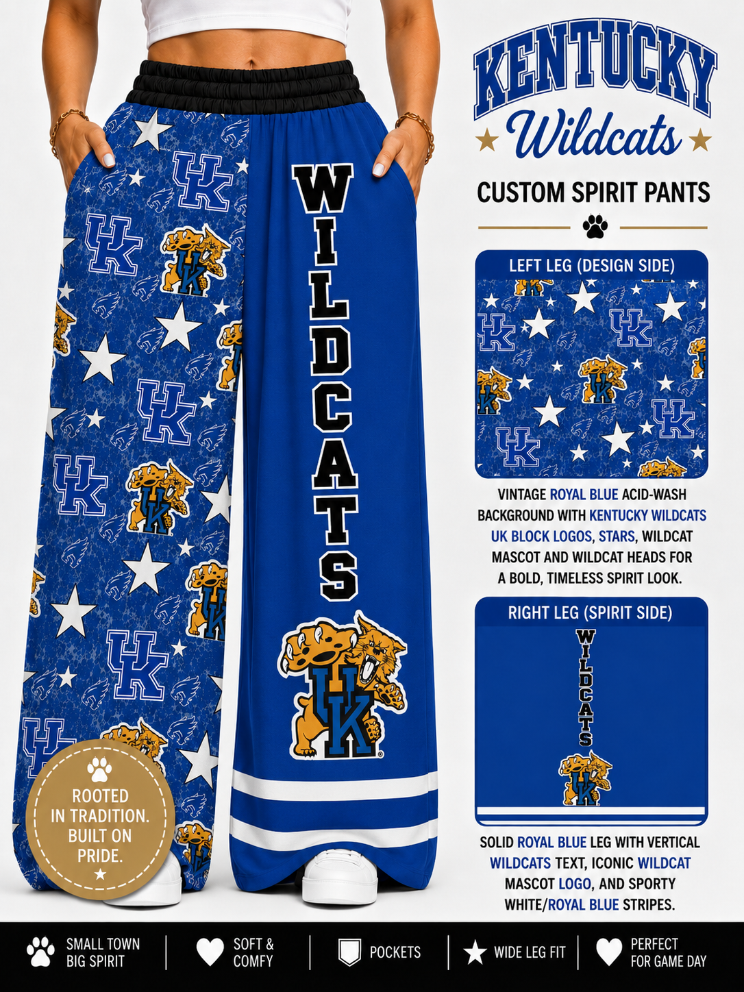 School Spirit Ribbed Knitted pants